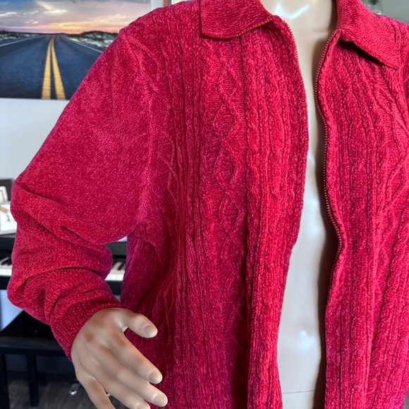 Plus Size Alfred Dunner Zip-front Sweater - Picture 7 of 10